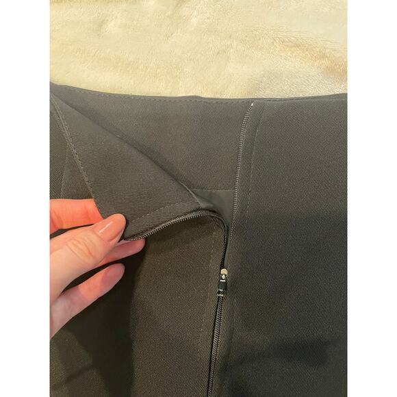 MICHEL BACHOS PARIS Vintage Side Slit Maxi Skirt Black Crepe Back Zip - Picture 6 of 6